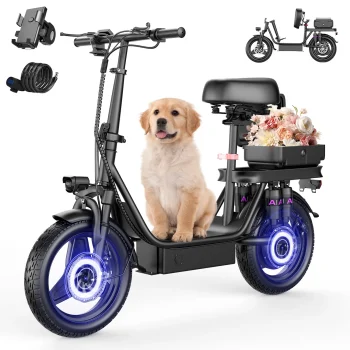 Folding Electric Scooter for Adults, 700W Peak Motor 48V 17.5Ah 300lbs Max Load