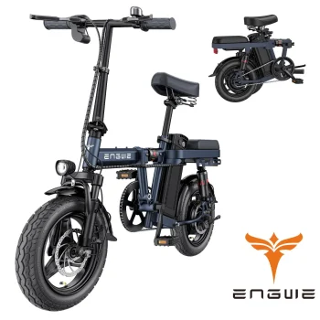 ENGWE T14 Folding Electric Bike, 14" Fat Tire City Commuter Ebike