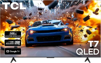 65-Inch 4K QLED Smart TV with 144Hz, Dolby Atmos, Google TV & Voice Remote for Gaming Streaming